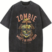 Retro Music Rock Band Concert vintage washed oversized T-shirt in Black