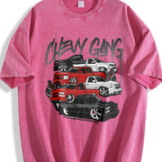 Chevy Gang Chevy Silverado Old School Chevy Truck Classic vintage washed oversized T-shirt in Red