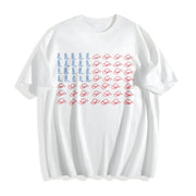 Retro American Cowboy Cotton T-Shirt in White