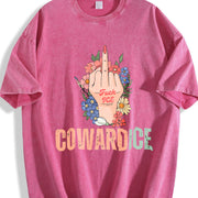 Cowardice Anti Ice Vintage Washed T-Shirt in Red