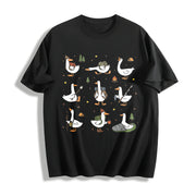 Silly Goose Hiking Cotton T-Shirt in Black