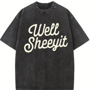 Well Sheeyit Vulgar Crude vintage washed oversized T-shirt in Black