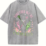Together We're Unlimited vintage washed oversized T-shirt in Gray