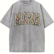 Camouflage Mama Camo Mama Vintage Washed T-Shirt in Gray