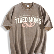 Tired Moms Club Vintage Washed T-Shirt in Brown
