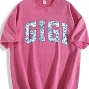 Floral Gigi for Gigi Grandma vintage washed oversized T-shirt in Red