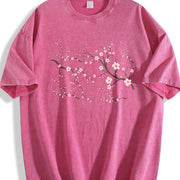 Cherry Blossom ® Retro Sakura Vintage Washed T-Shirt in Red