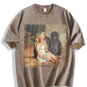Glam Doll with Bigfoot Vintage Washed T-Shirt in Brown