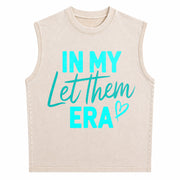 In My Let Them Era Vintage Washed Tank Top in Beige