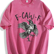 F-caw-F Cute For Woman vintage washed oversized T-shirt in Red