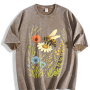 A Stylish Made from Pure Vintage Washed T-Shirt in Brown