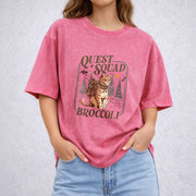 Onyx Storm Quest Squad Broccoli vintage washed oversized T-shirt in Red