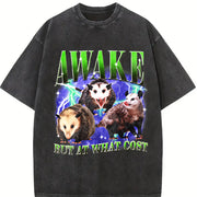 Awake but at What Cost Vintage Washed T-Shirt in Black