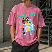 Rad Dad Rad Like Dad Vintage Washed T-Shirt in Red