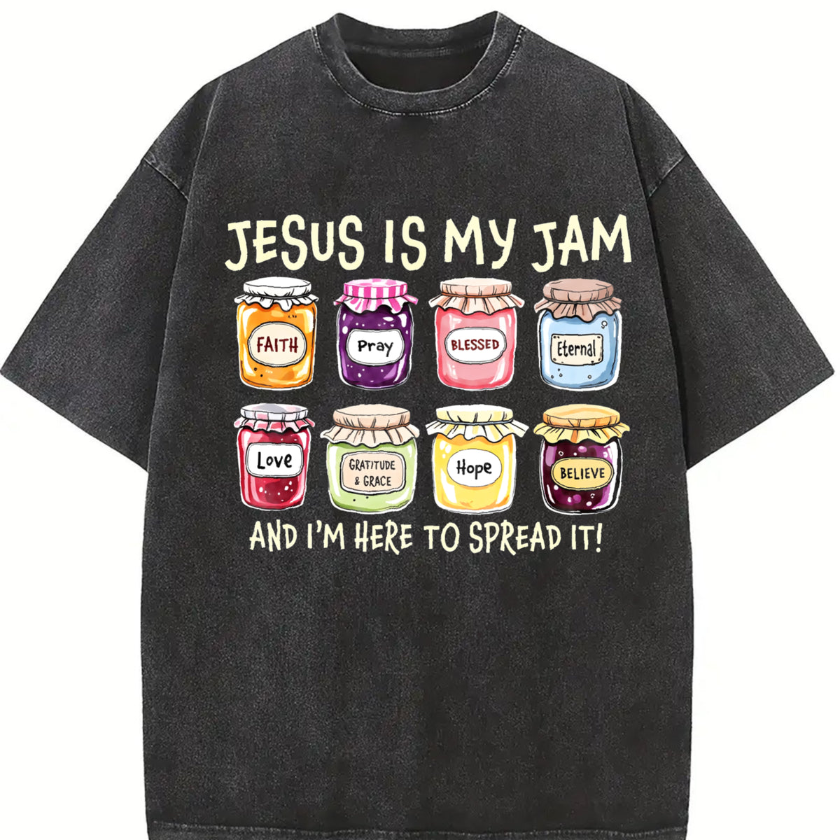 Is My Jam Vintage Washed T-Shirt in Black