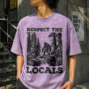 Respect the Locals Bigfoot Vintage Washed T-Shirt in Purple