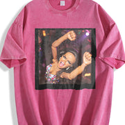 Party Doll Dancing Vintage Washed T-Shirt in Red