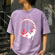 Princess Mononoke Cherry Blossom Vintage Washed T-Shirt in Purple