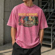 Houses and Humans Dnd Vintage Washed T-Shirt in Red