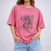 Girls Will Be Girls vintage washed oversized T-shirt in Red
