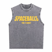Spaceballs Movie Retro Vintage Washed Tank Top in Gray