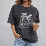 Haunted Mansion vintage washed oversized T-shirt in Black
