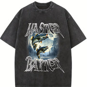Master Baiter Retro Vintage Washed T-Shirt in Black