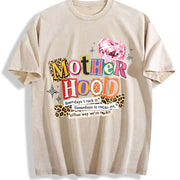 Wash Mothers Day Mom Vintage Washed T-Shirt in Beige