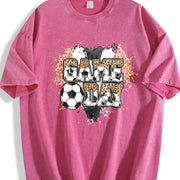 Game Day Soccer Vintage Washed T-Shirt in Red