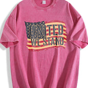 Street Retro Heavy Vintage Washed T-Shirt in Red