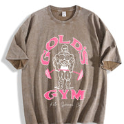 Gold's Gym Vintage Fitness vintage washed oversized T-shirt in Brown