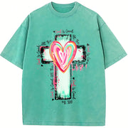God Is Good All the Time Vintage Washed T-Shirt in Blue