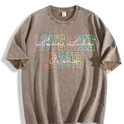 Love Like Jesus Christian Vintage Washed T-Shirt in Brown