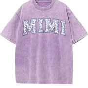 Toile Floral MIMI Cute MIMI Vintage Washed T-Shirt in Purple