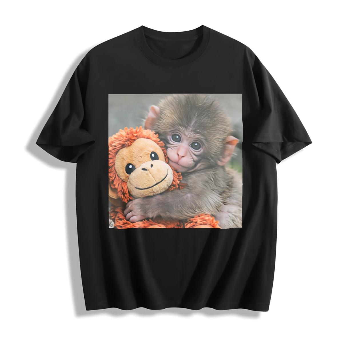 Punch Monkey Cotton T-Shirt in Black
