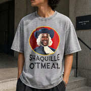 Shaquille O'tmeal Vintage Washed T-Shirt in Gray