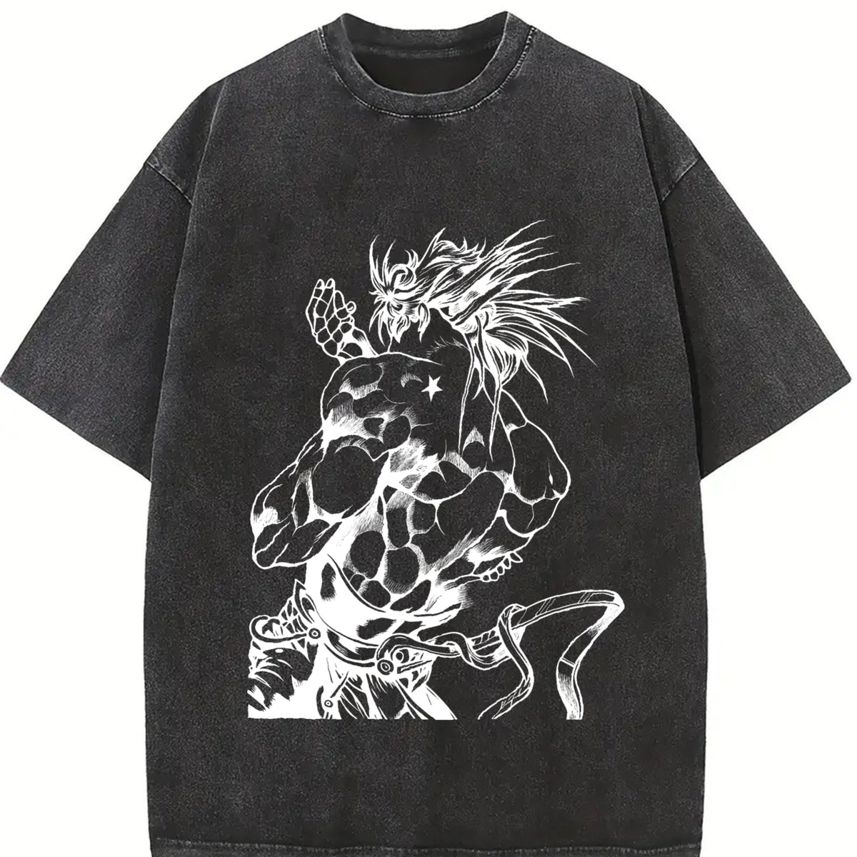 Jojo's Bizarre Adventure Anime Manga Vintage Washed T-Shirt in Black