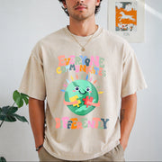 Everyone Communicates Differently Vintage Washed T-Shirt in Beige