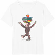 Curious George Retro and Playful Cotton T-Shirt in White