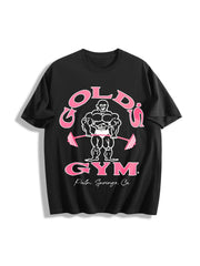 GOLD‘S GYM Cotton T-Shirt in Black