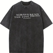 Always Read the Fine Vintage Washed T-Shirt in Black