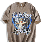 Valley Living Blind Angel Tank Vintage Washed T-Shirt in Brown
