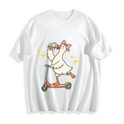 Off to Regulate Emotions Cotton T-Shirt in White