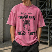 More Trash Can Raccoon Vintage Washed T-Shirt in Red