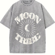 Moon Child Vintage Washed T-Shirt in Gray