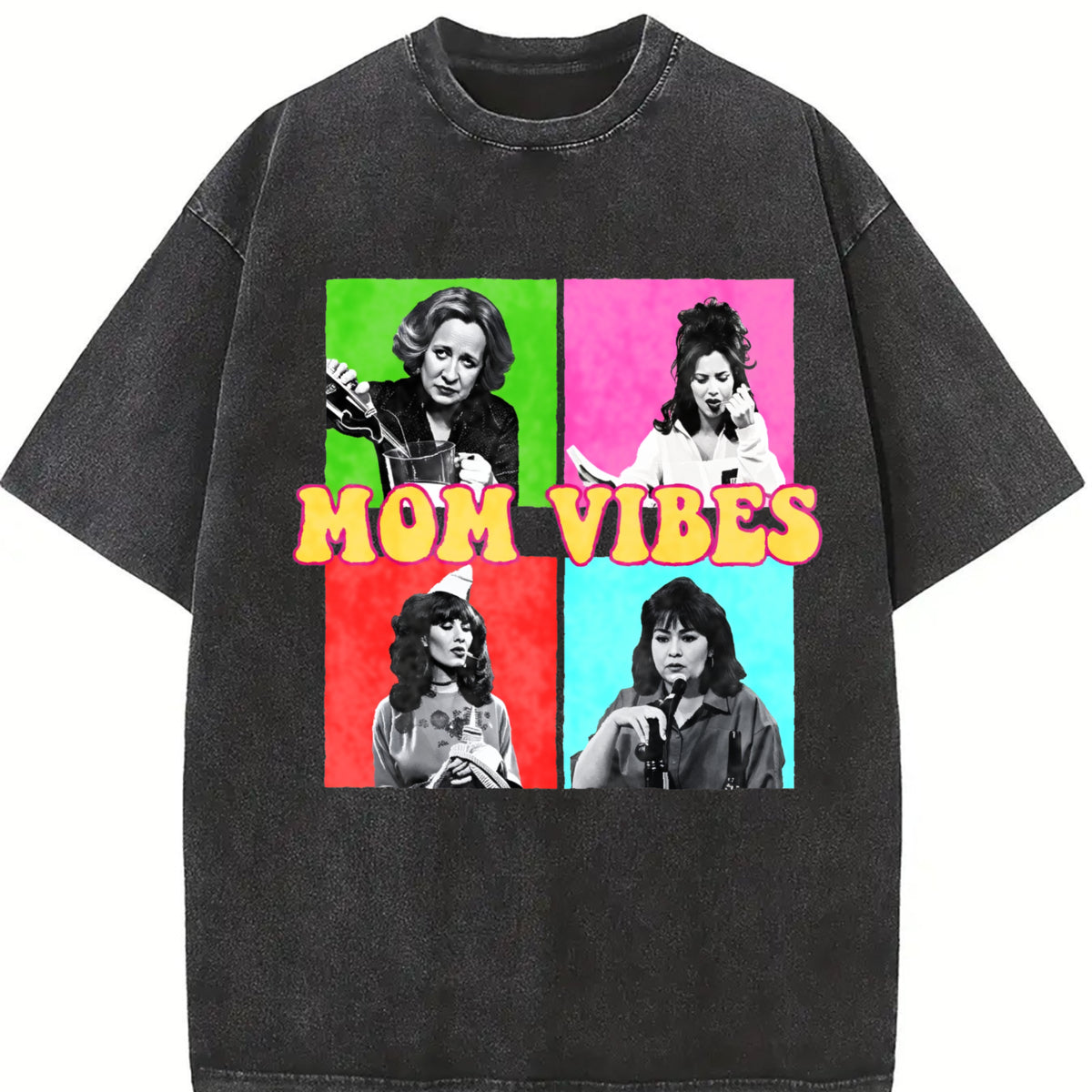 90’s Mom Vibes Mom Vintage Washed T-Shirt in Black