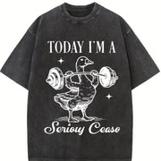 Today I'm a Serious Goose Vintage Washed T-Shirt in Black