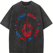 Boom Bitch Get Out the Way Vintage Washed T-Shirt in Black