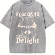 First I AM Joy Vintage Washed T-Shirt in Gray
