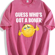 Premium Guess Who's Got Vintage Washed T-Shirt in Red